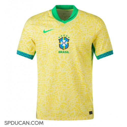 Muški Nogometni Dres Brazil Domaci Copa America 2024 Kratak Rukav